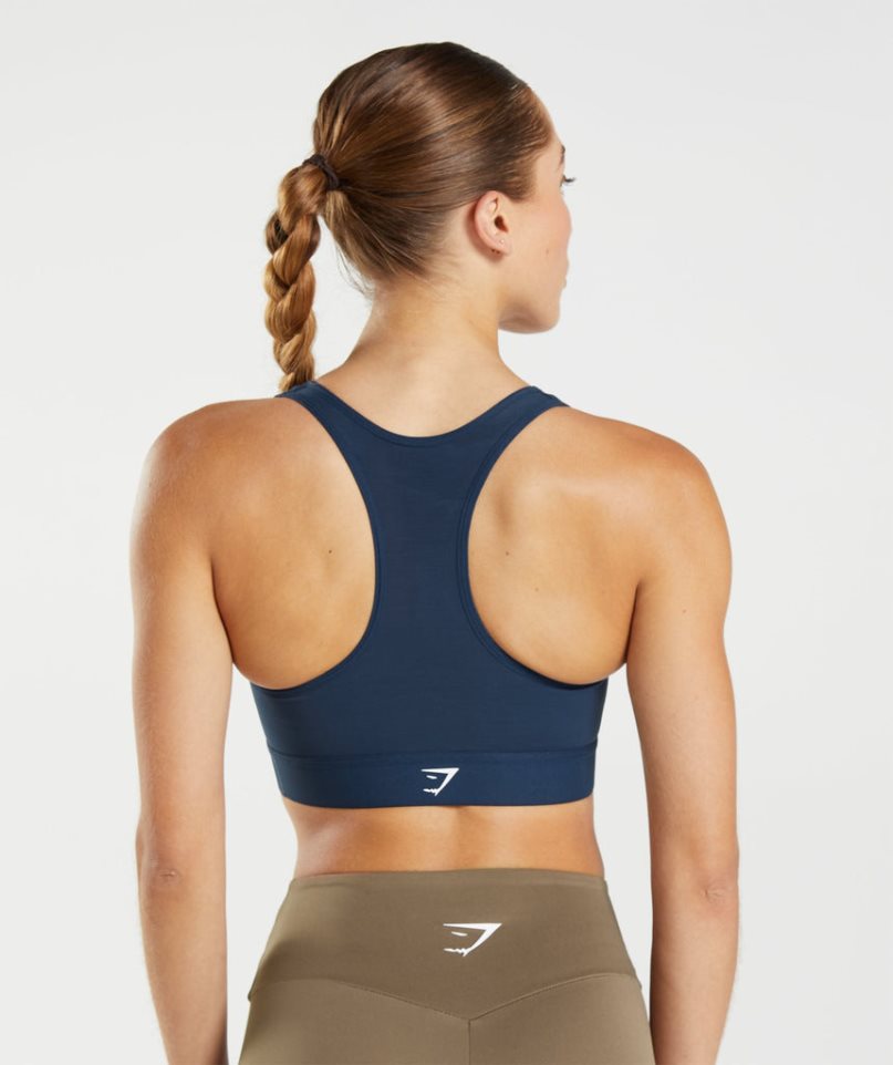 Women's Gymshark Lightweight High Support Sports Bra Navy | NZ 5KVJCY